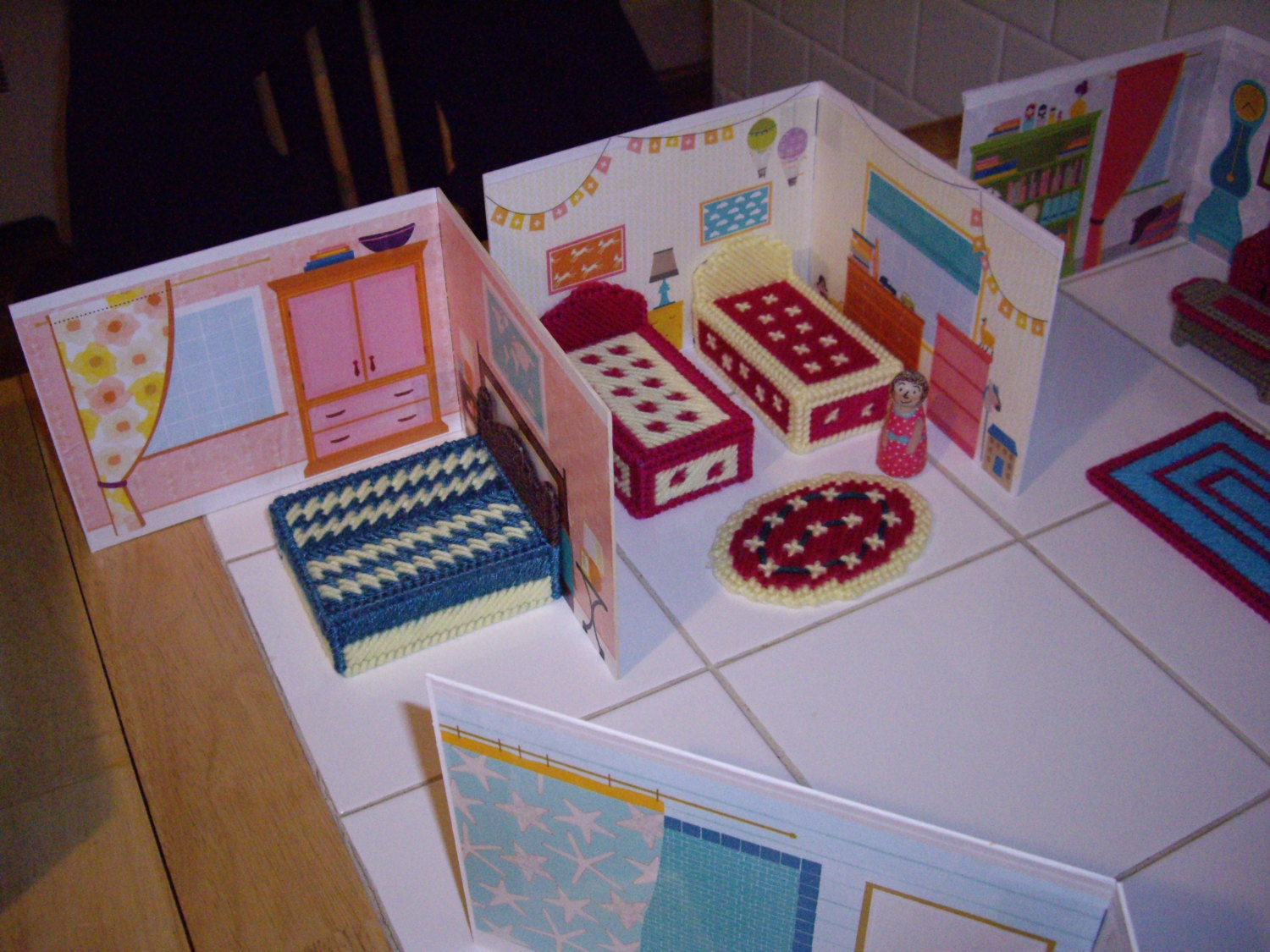 american plastic 4 room dollhouse