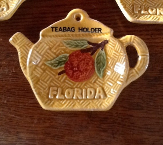 Sale Cute Set of 4 Florida Souvenir Tea Bag Coasters