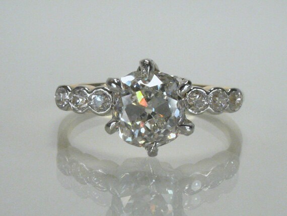 old miner cut diamond wedding rings