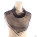 Sheer Neck Scarf . 60s Black Nylon Scarf . Transparent Vintage Scarf