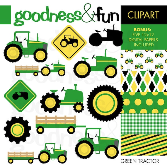 green tractor clipart - photo #48