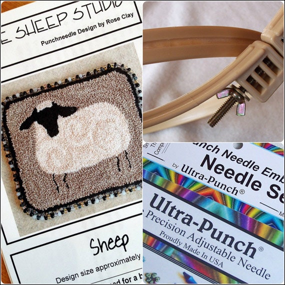 Beginner Punch Needle Kit Sheep BPN1/Kit Needlepunch