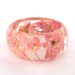 Pale Pink Botanical Resin Bangle. Chunky Bangle Bracelet. Pressed Flower Resin Cuff. Real Flowers - Pink Larkspur
