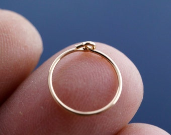 tiny 10mm gold HOOP earring . 22 gauge SINGLE . septum. cartilage. tragus. brow. nipple. child. piercing. nose. sleeper No.00E1