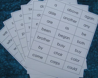 Montessori Sight Words / Puzzle Words PDF by montessorimaterial