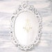 ORNATE WHITE MIRROR For Sale Baby Nnursery Decor Unique Vintage White Framed Oval Shabby Chic Decor