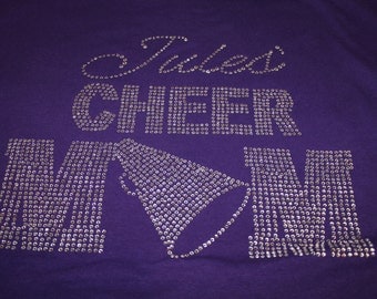 Personalized Cheer Mom Shirt, Bling Cheer Shirt, Cheer Mom Tank, Cheer Mom Shirt, Cheer Bling, Cheerleader Mom Shirt, Womens Cheer Shirt