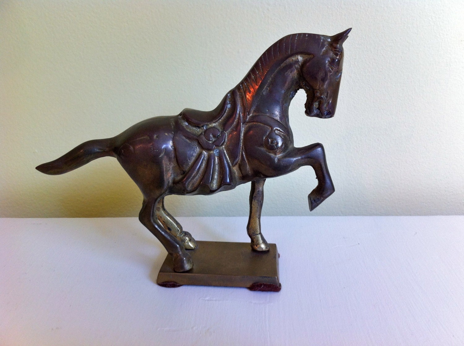 solid brass horse figurine