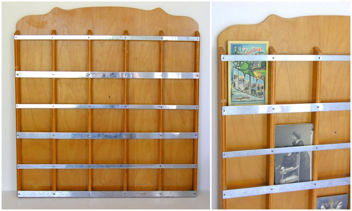 Vintage Postcard Display Wall Rack Photo Card Organization