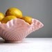Pink Milk Glass Bowl by Fenton with Hobnail Pattern, 1950s Rose Pastel