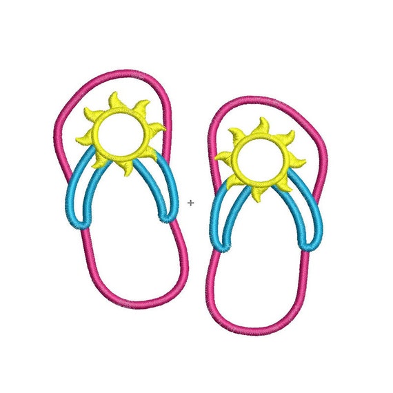 Flip Flop Applique Design by mysewcuteboutique on Etsy