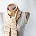 SALE Crochet Scarf Pastel peach Wool long scarf Autumn fall accessories Fall fashion wheat navajo