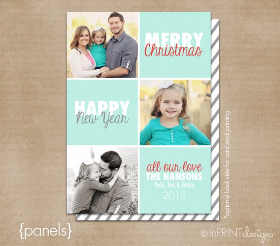 Items similar to Photo Christmas card, Holiday Card, Printable Christmas photo card, Modern