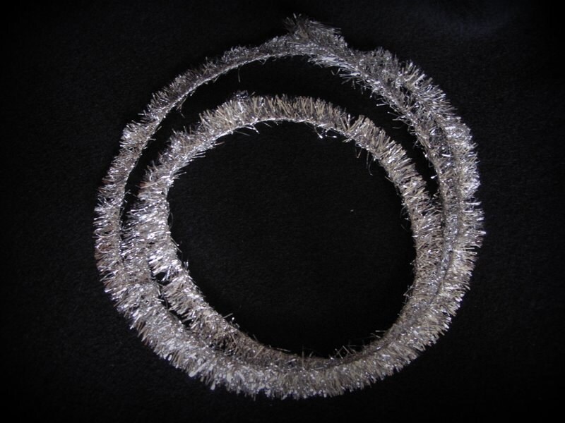 narrow silver lametta tinsel fringe from germany by narrow silver lametta tinsel fringe from germany by