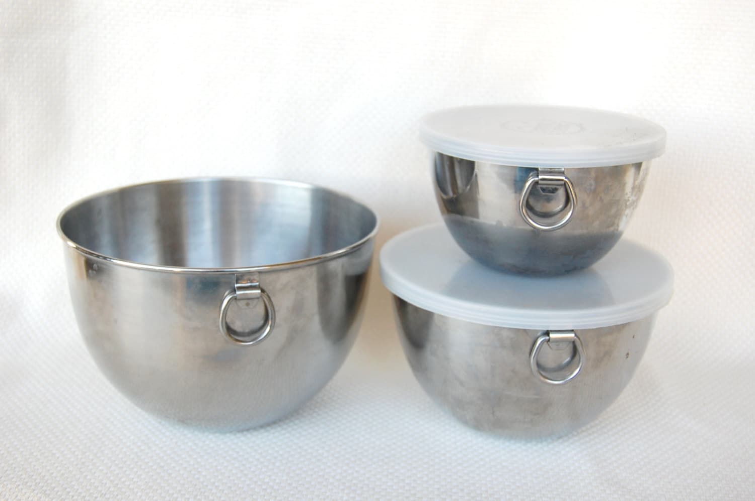 Vintage Revere Ware Stainless Steel Mixing Bowls with Handles Revere Ware Stainless Steel Bowls