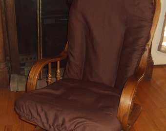Glider Rocker SlipCover for your cushion- Rich Choc Brown cotton Blend