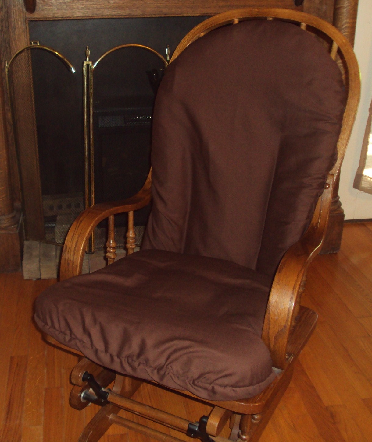 Glider Rocker SlipCover for your cushion Rich Choc Brown