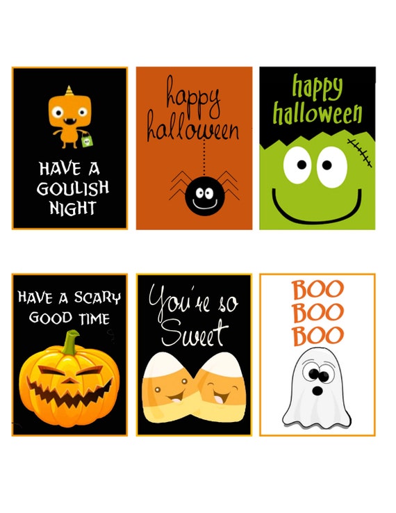 DIY Print halloween labels halloween treat tags halloween