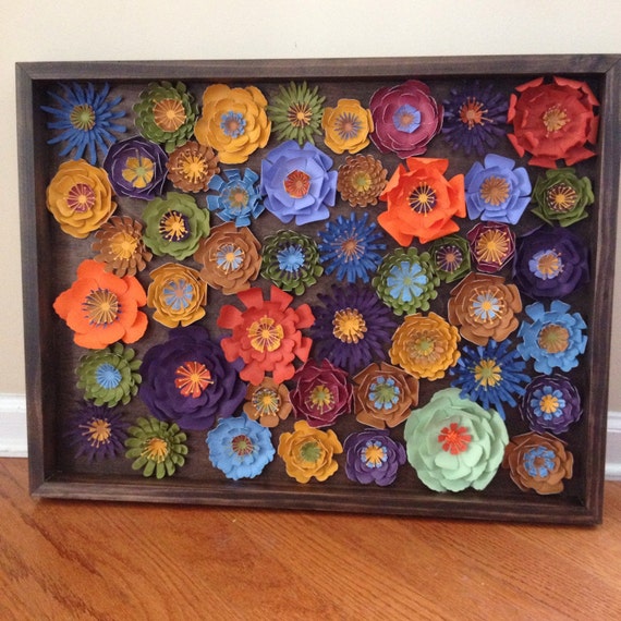 Items similar to 3D Flower Wall Art 24