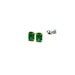 Old Hollywood Vintage Emerald Glass Jewels Studs - Estate Jewelry - Emerald Studs - Petite Studs - LAST PAIR