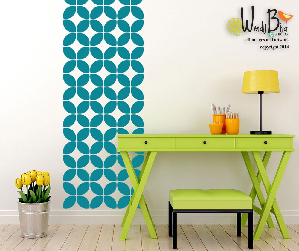 Modern Wall Pattern Decal stickers set mid century design
