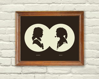 MOONRISE KINGDOM Inspired Poster, Wes Anderson, Art Print Movie Poster - 10 x 8 Minimalist, Valentine's Day, Silhouette, Vintage