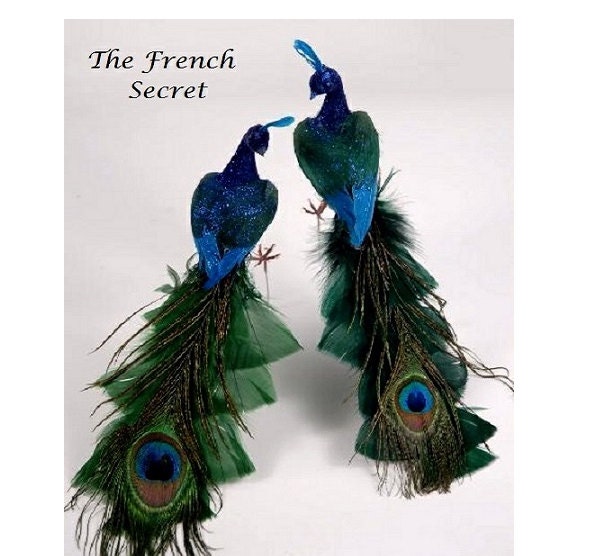 christmas 2 peacock ornament tree topper bird by christmas 2 peacock ornament tree topper bird by