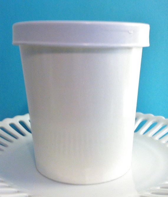 Pint (12) Ice cream Container White 16 oz. with label option.