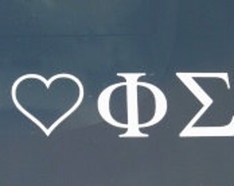 Peace Love Phi Sigma Sigma Decal