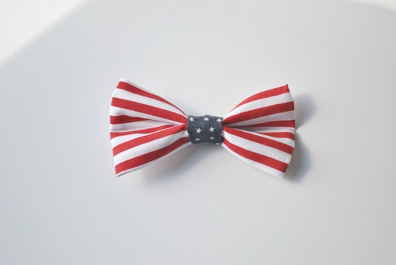 FREE US SHIPPING/ Medium 4th of July Fabric Bow Tie/ Hair Bow/