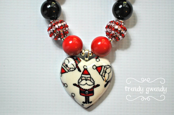 CLEARANCE Christmas Santa Necklace Holiday by TrendyGwendy