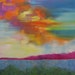 Acrylic Abstract Landscape Painting...30x30 Art...LARGE Square Abstract Painting