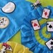 Tea party coasters in-the-hoop and Play cards decoration or banners set Alice in wonderland tea party theme. 4x4, 5x7