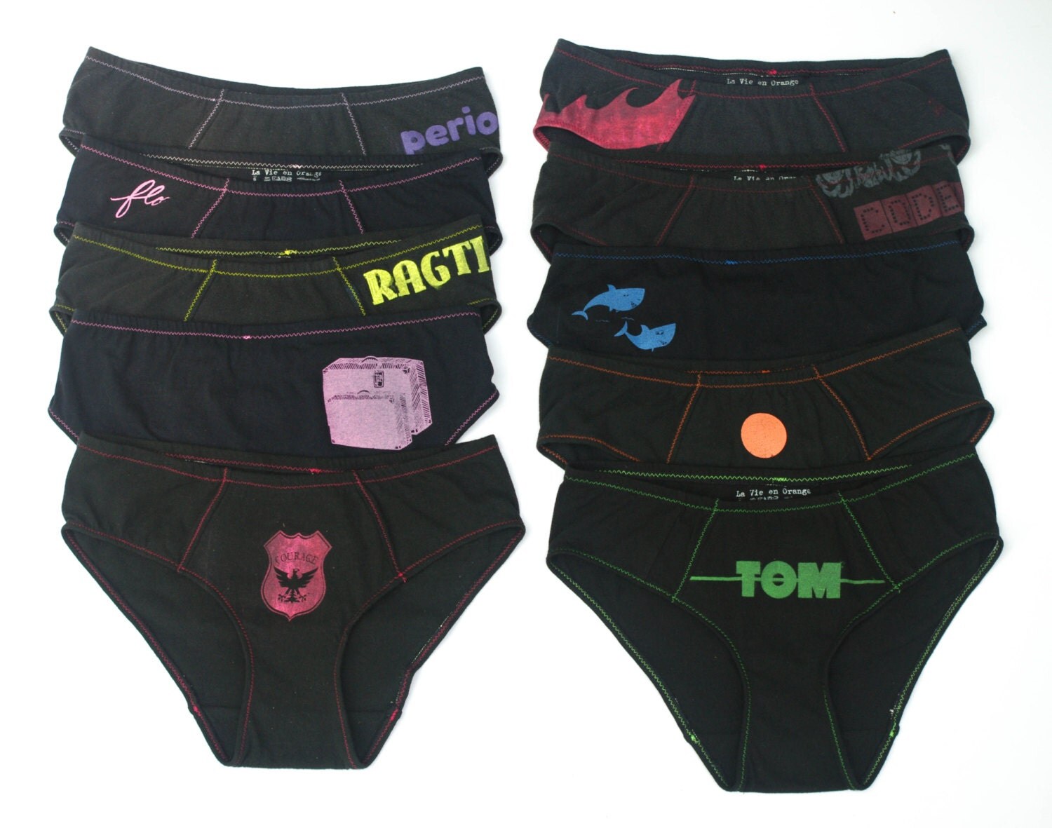 Set of 10 Period Panties BoyCut Underwear MultiPack Made