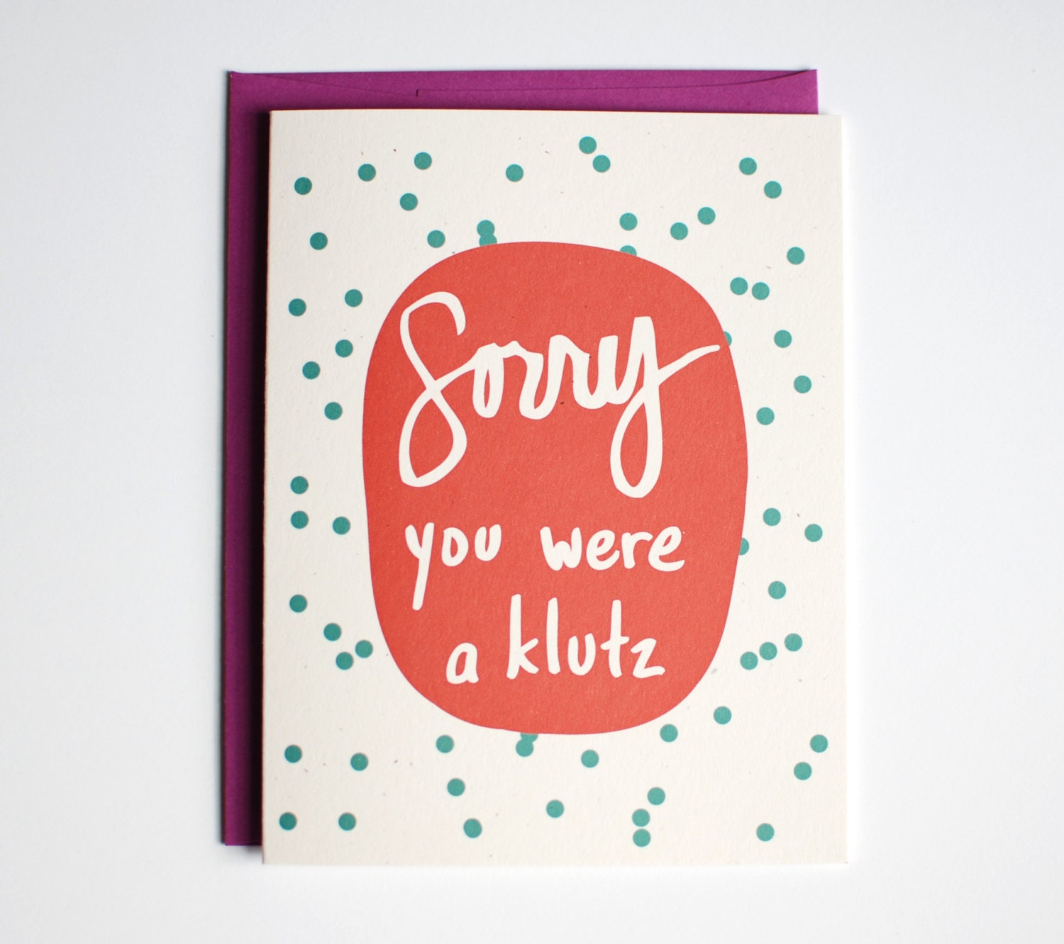 Funny Get Well Card Klutz Card Sorry You Were a by RowHouse14