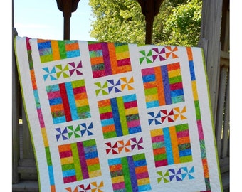 Baby Quilt Pattern - Layer Cake Pattern - Saturday In The Park - PDF INSTANT DOWNLOAD