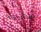 Pink glitter itty bitty silly dots printed on hot pink 3/8" grosgrain ribbon-High Quality Valentines Il_170x135