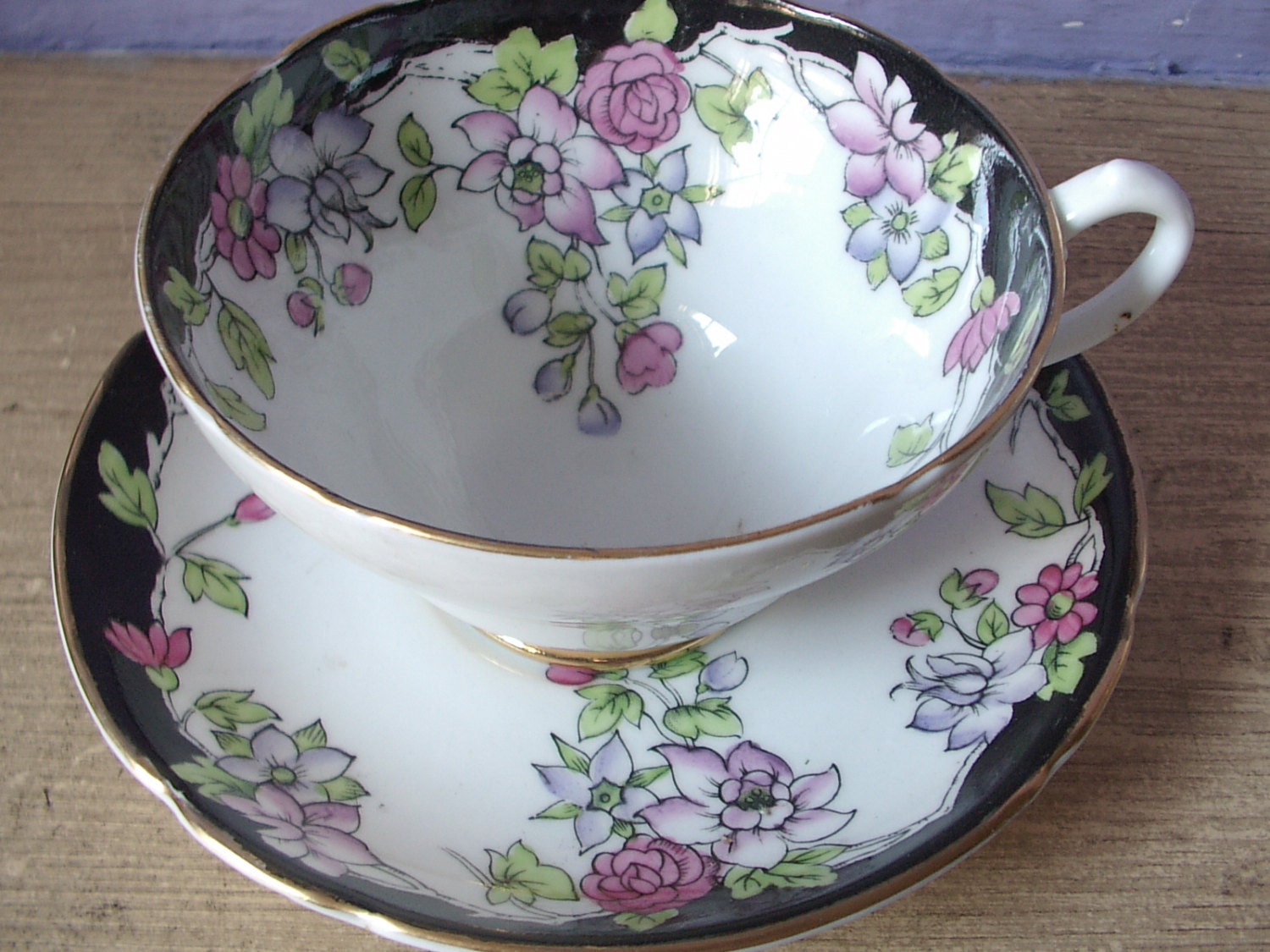 Antique Stanley bone china tea cup and saucer by ShoponSherman