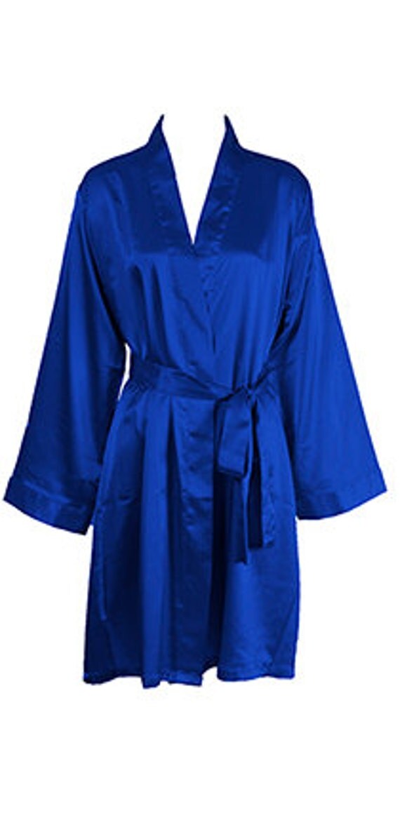 Royal Blue Silk Robes Silk Robes for Bridesmaid Satin Robes