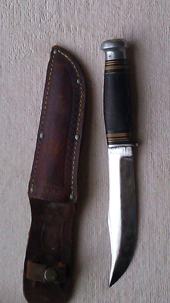 Kinfolks 368 Sheath Hunting Knife Made in The USA 1940s