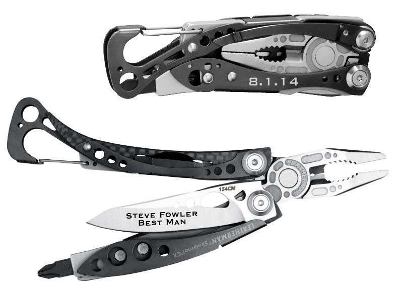 Engraved Leatherman Skeletool CX Groomsmen Multi Tool Gift