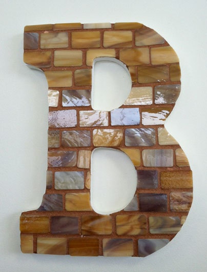 Letter B 1 Stained Glass Mosaic By AtelierAubergine On Etsy