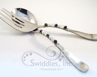 Serving  Salad salad Utensil,  Set, salad Utensils, utensils Kitchen beaded Salad serving