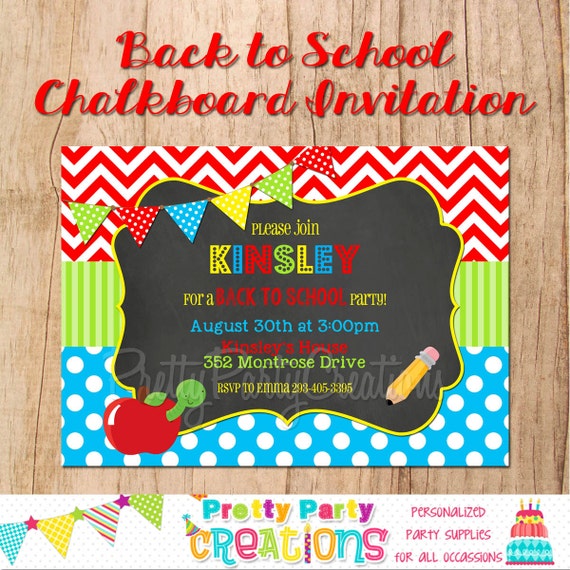 Back To School Party Invitation 8