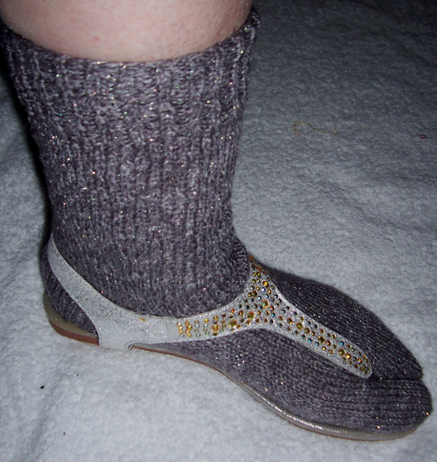 Socks flip flop socks Sandal socks thong by HodgepodgeCreationz