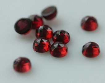 4mm Rose Cut Garnet - 1 Cab