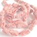 Plant dyed long felt beads necklace "Laura", organic wool, 925 Sterling Silver, felted, coral pink, salmon, light blue, OOAK, one of a kind