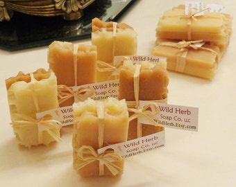 5 MINI HONEY Soap Sets (2 slice packs) ADORABLE Goody Bag Favor - Honeycomb Bee theme, Rustic, Pooh bear, Baby, Weddings, Bridal Showers