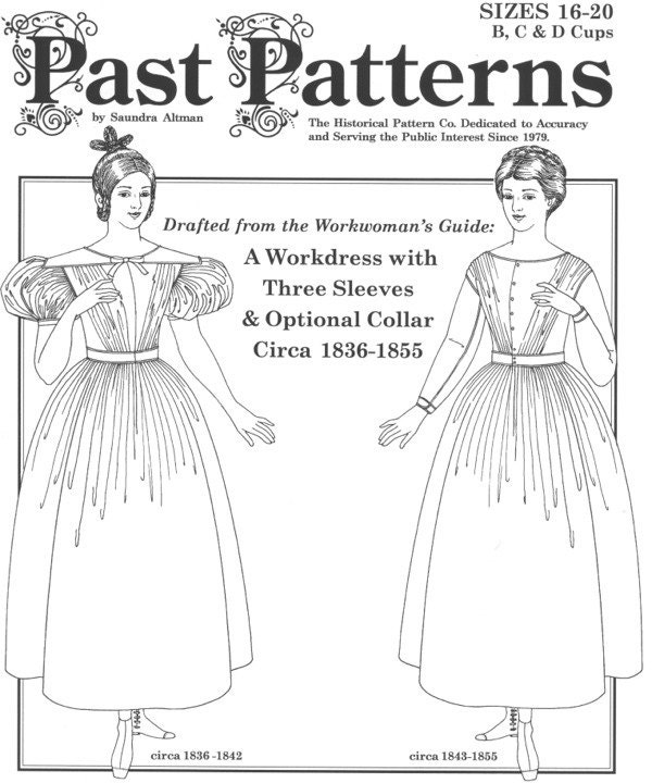 PP017 Past Patterns 017, 18361855 Workdress with Three Sleeves