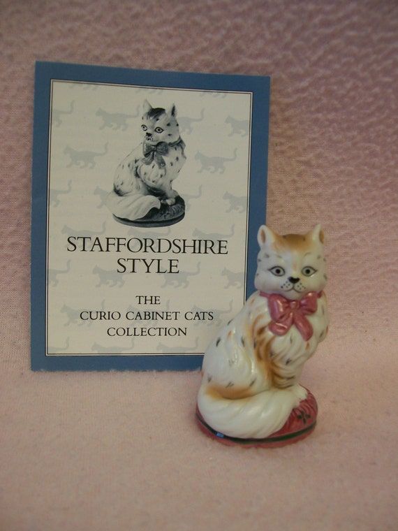 Franklin Mint Cat Figurine Curio Cats Collection